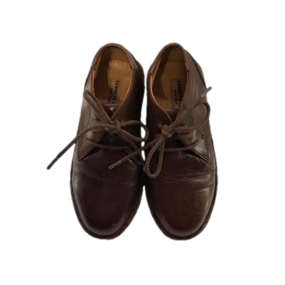 KENNETH COLE NEW YORK Real Deal Crazy Horse Brown Leather Chukka Boots—Boys 11 - Picture 6 of 14